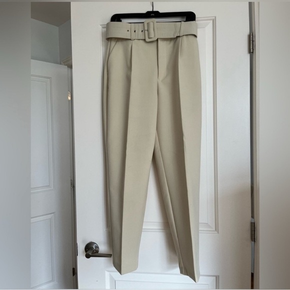 Zara high waisted belted pants- Large NWOT - Picture 3 of 10
